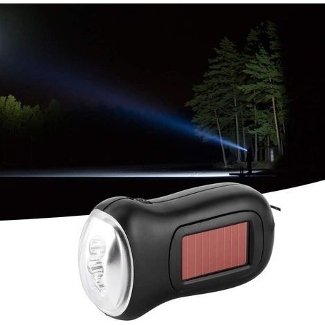 LED Rechargeable Lanterne Solaire,Baladeuse LED Rechargeable Lanterne Solaire, Lampe de Poche Solaire, Lampe de Poche Solaire Rechargeable, Torche Dynamo alimentée par énergie Solaire (1/4)