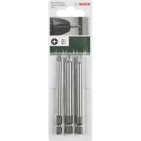 Accessories 2609255966 Lot d'embouts de tournevis à double extrémité 89 mm Lot de 3 (1/3)