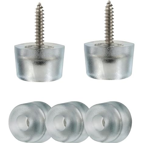Lot de 16 pieds de meubles, amortisseurs en caoutchouc avec vis, pour rehausser la hauteur des tables, chaises et bureaux et réduire le bruit. (1/5)