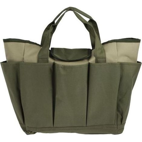 Sac à outils de jardin avec 8 poches, tissu Oxford, sac de transport pour outils de jardin, sac de transport étanche, sac de rangement robuste pour jardinage, pelouse, 48 x 18 x 30 cm, vert (1/5)
