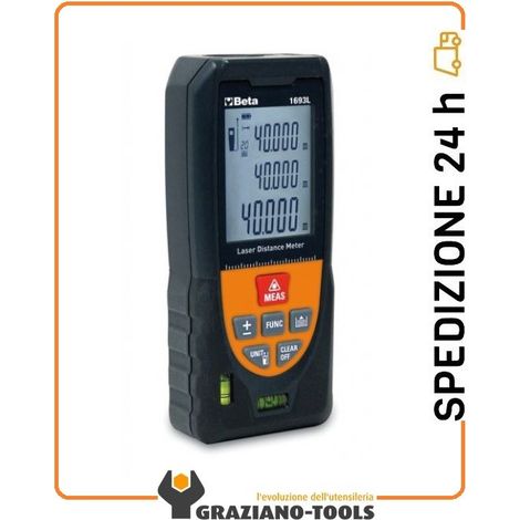 Misuratore Di Distanza Laser, Multifunzione 40 Metri Con Livelle Di Posizionamento - Beta 1693L 40 (1/2)
