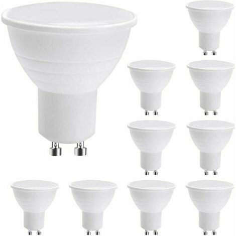 LED GU10 Strahlerlampen, GU10 LED-Glühbirnen, 7 W Warmweiß (entspricht 50 W Halogen), Energiesparlampe, 600 lm, 120°-Strahl, nicht dimmbar, 10er-Pack