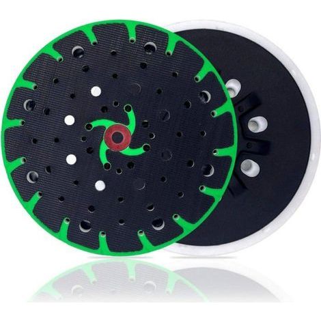 1 flexibler Schleifteller für Festool 150 mm mit Stützteller, M8-Anschlussgewinde, Staubabsaugung (1/5)
