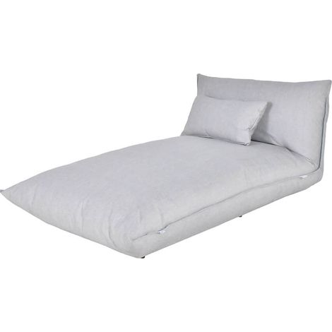 Home Deluxe Lettino da esterno RIGA - Alluminio grigio chiaro (1/5)