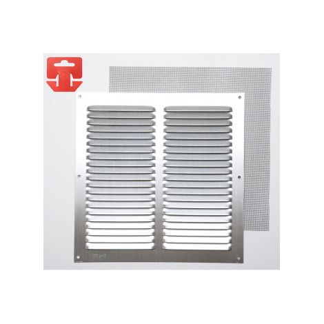 Rejilla con Mosquitera Aluminio 0.6 Natural 250x250mm (G)
