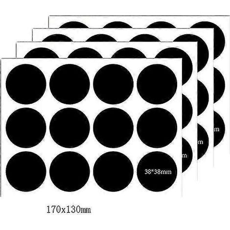Chunchuan Lot de 240 autocollants ronds noirs de 38 mm - Étiquettes circulaires de 1,5 pouce pour l'organisation et les loisirs créatifs (1/2)
