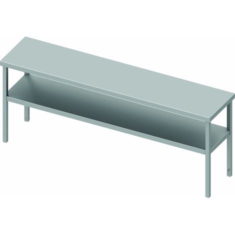Etagère de Chef sur Table Inox Double - 1500 à 1900 mm - Profondeur 300 - Stalgast