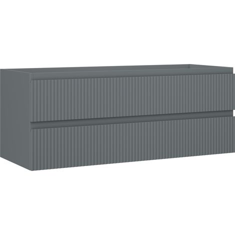 Mexen Rivel Badezimmer-Unterschrank 120 cm, 2 Schubladen, geriffelt, Graphit Matt - 91A20-12047-2-BFF66 (1/5)