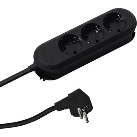 BACHMANN SMART 3xCEE7/3 noir Courant 5,0m CEE7/7, 387.172