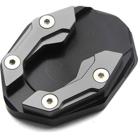 (Titane) Plaque d'extension de béquille latérale pour moto, compatible avec YAMAHA NMAX125, NMAX155, NMAX 125, XMAX 300, MT15, M-SLAZ et MT125 maxpower (1/4)