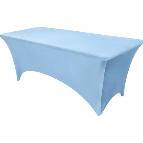 Nappe en spandex pour table de 1,80 m. Nappes bleu clair pour table de 1,80 m. (1/5)