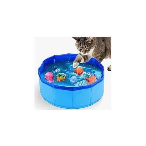 Faltbares, blaues Stoffbecken (30 × 10 cm) für Kinder und Haustiere (1/5)