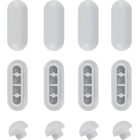 Lot de 12 tampons de rechange pour siège de WC, butées de siège de WC, tampons en caoutchouc, pour siège de toilette, entretoises, housse de siège de toilette, maison, bureau, hôtel (1/5)