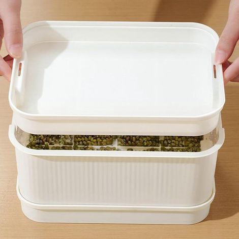 Bandeja de germinación，Brotes de judías verdes，Macetas de germinación，Macetas para germinar brotes de judías verdes y hortalizas (1/5)