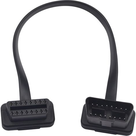 OBD2 rallonge Câble 30cm, 16 broches OBD-2 mâle vers femelle câble plat pour scanner OBD2 automobile et tous les équipements OBD II (1/5)