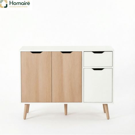 Weiße Kommode mit weißen Schubladen 90 x 30 x 72 cm HOMAIRE (1/5)