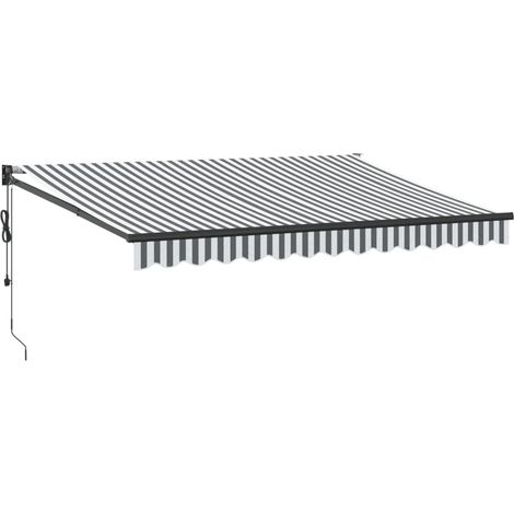 Toldo retráctil aluminio y tela antracita y blanco 3,5x2,5 m vidaXL (1/5)
