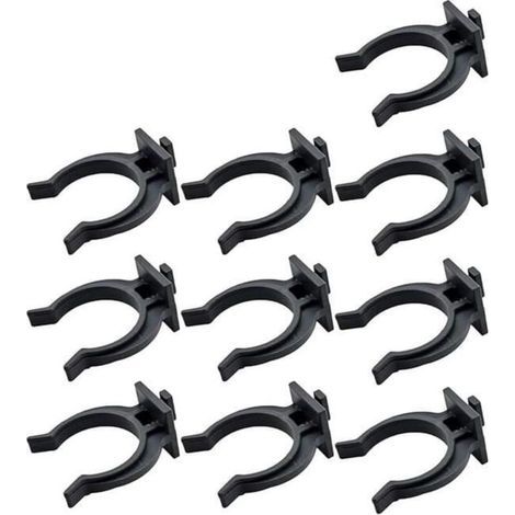 10x Clip de plinthe avec base à tenon en plastique noir Ø 34mm Pied Meuble Cuisine Salle de bain Fixation (1/3)