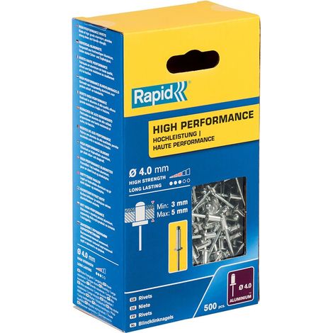 Remaches de aluminio ø4 x 8 mm, caja 500 uds