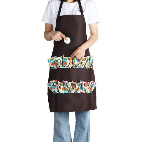 Tablier de collecte et de collecte d'oeufs de poulet avec poches profondes double couche en denim pour poulailler Accessoires pour poulaillerie domestique Vêtements de travail (enfants du milieu) GROO (1/5)