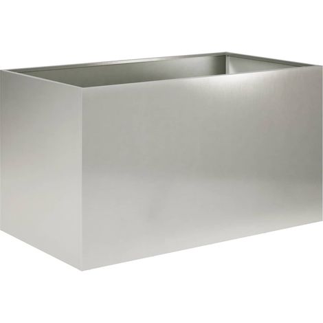Garten-Pflanzgefäß Silber 100 x 50 x 50 cm Edelstahl vidaXL