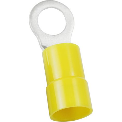 Cosses à œillet RS PRO, Isolé, Jaune, 6mm², 5.3mm, 9.5mm