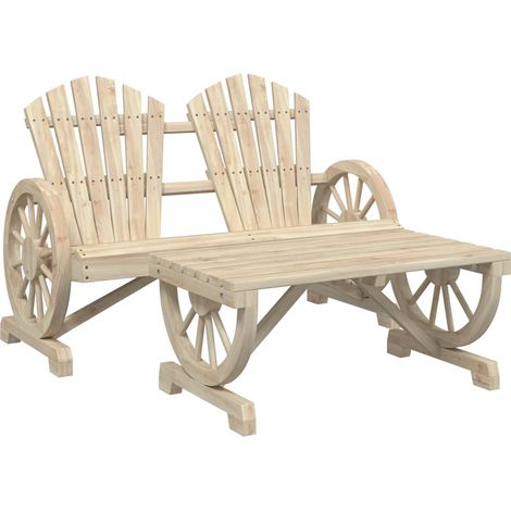 Maison Exclusive - Set Salotto da Giardino 2 pz in Legno Massello di Abete (1/5)