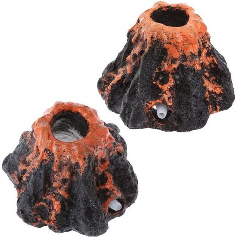 Vulkan-Deko-Set fürs Aquarium – 2-teilig – Aquarienzubehör – Dekorationen – Ornamente (1/5)