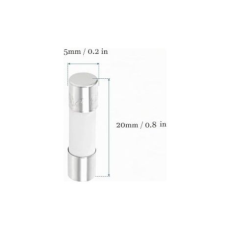 QUARKZMAN 12A 250V 6x30mm Cartouche Fusibles 6PCS Coup Rapide Argenté (1/3)
