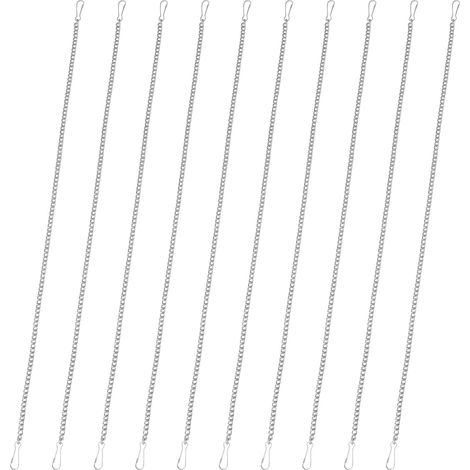 10pcs Stained Glass Chains, 50cm Metal Hanging Chain for Stained Glass with Safety Hooks for Windows, Walls, Garden, Kitchen, Living Room (1/5)
