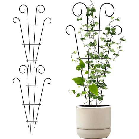 Dailygoods 3 teiliges Rankgitter für Kletterpflanzen Pflanzenhalter aus Edelstahl (1/5)