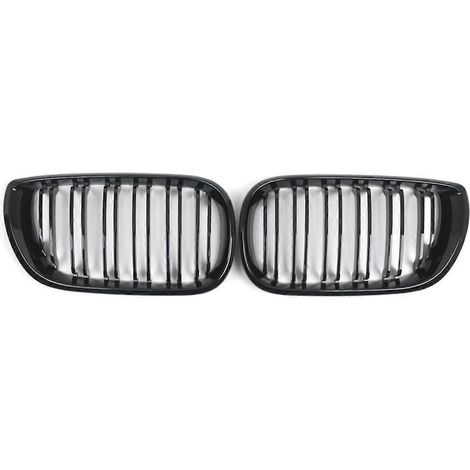 Frontgrill mit zwei Streifen in Hochglanzschwarz für BMW 3er (1/5)