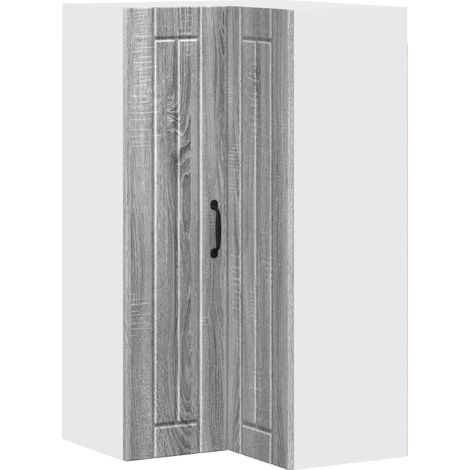 Maison Exclusive - Mobile angolare per parete LUCCA Grigio Sonoma 57 x 57 x 100 cm