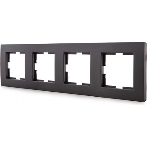 Rahmen Panasonic Neinvella 4 Elemente Horizontal/Vertikale , TechNeinpolymer, Fume (Kompatibel Mit Karre Mechanismen)