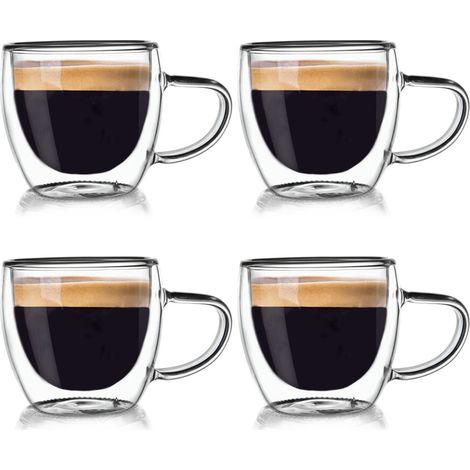 Vaso térmico de doble pared para espresso DOBLE 100 ml 4 uds.