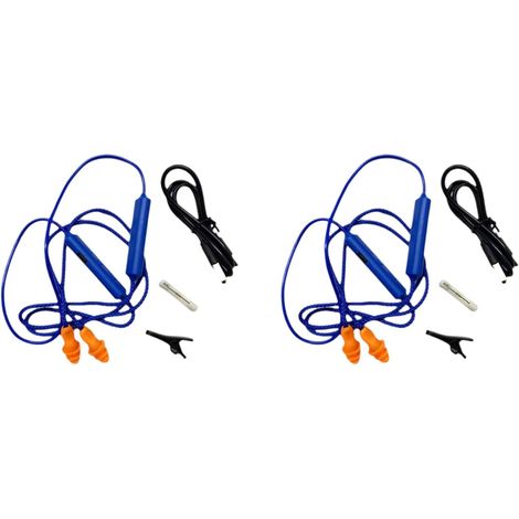 2X Bouchons d'oreille Écouteur Bluetooth pour Travail, Suppression du Bruit, Protection Auditive, Chantiers de Construction, Endroits Bruyants Bleu (1/4)
