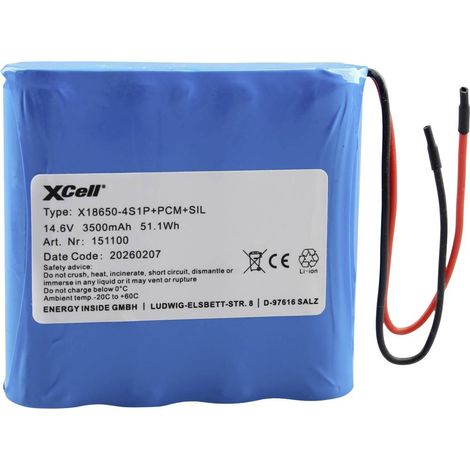 XCell Pile rechargeable spéciale 4x 18650 Li-Ion 14.8 V 3500