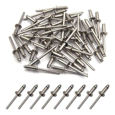 4mm x 12mm 304 Stainless Steel Blind Rivet (Pack of 50) (1/3)