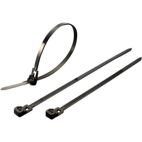 Serre-câble 250 mm x 7.60 mm noir TC-HVCR250BK203 1592882 crantage intérieur 100 pc(s) (1/2)