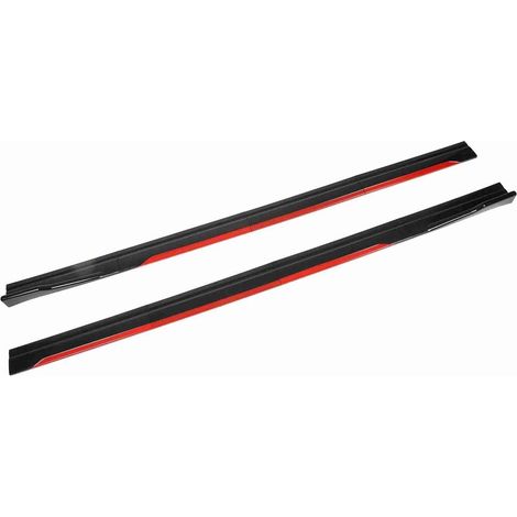 Jupe Latérale de Voiture, Jupes Latérales avec 86.61x4.33 Pouces 8pcs Body Style Black Black Red Trim Spons (1/4)