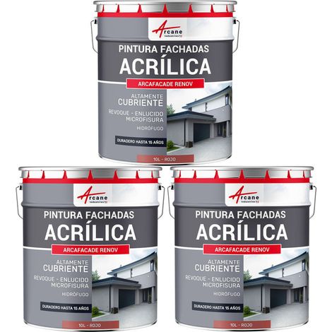 Pintura acrílica para exteriores, impermeable y duradera para fachadas exteriores - ARCAFAÇADE RENOV