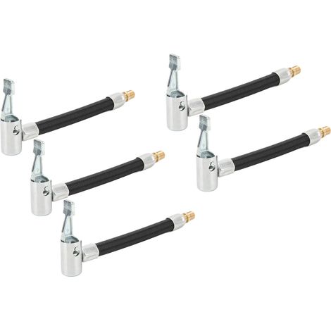 Lot de 5 tuyaux de 10 cm pour gonfler rapidement vos pneus (sans fuite), compatibles avec les pompes à air pour voitures, vélos et motos. (1/5)