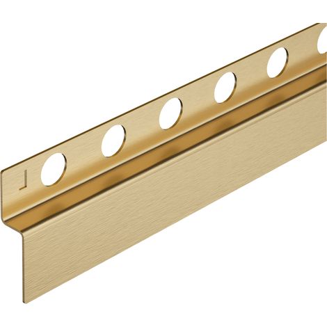 Balneo Profilé murale inclinée à gauche pour douche 120cm, acier inoxydable, finition gold, Pente de 1,5% (1/5)
