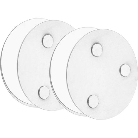 2 Pcs Support Magnétique pour Détecteur Brume avec Pastilles Adhésives Extra Fortes Montage Magnétique Universel à 3 Voies pour Suspendre 50mm Diamètre pour Alarmes (1/5)