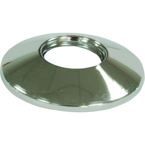 Rosace basse chromée - 1 unité - Acier inoxydable - Étanche jusqu'à 7 bars - Pour raccordement liquide - Ø 50 mm