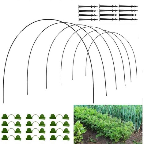 Garden Arceaux pour Serre Tunnel,Cerceau De Serre De Jardin,Kit De Maison De Cerceau De Jardin,Cadre pour Serre De Jardin, Arceaux pour Serre Tunnel pour La Protection des Plantes (18PCS) (1/5)