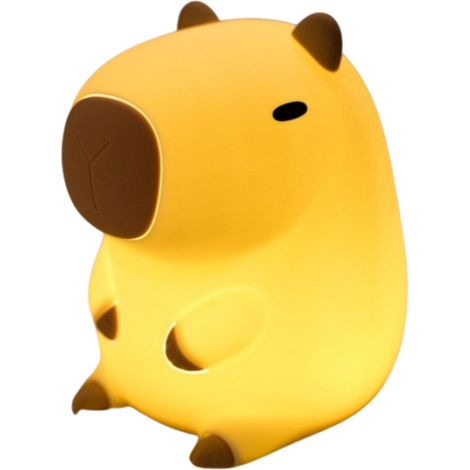 Lámpara de noche Capybara, lámpara de mesita de noche de silicona, sensor táctil, 2 niveles de brillo, temporizador de 20 minutos, habitación infantil (1/5)