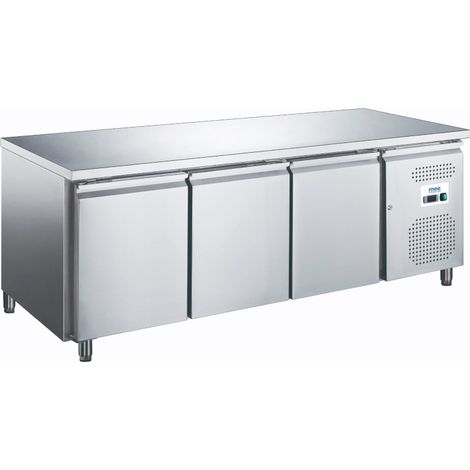 Table réfrigérée positive - 3 portes - 417L - 1795x700x850mm - -2/+8°C - Mec