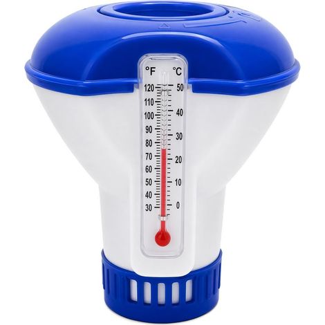 Distributeur de produits chimiques pour piscine et spa : distributeur flottant de comprimés de chlore pour piscine, spa, jacuzzi et bassin à poissons, en extérieur et en intérieur. (1/5)