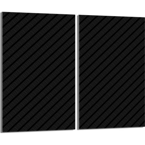 Placa protectora de vidrio para estufa 2x30x52 Negra (1/5)